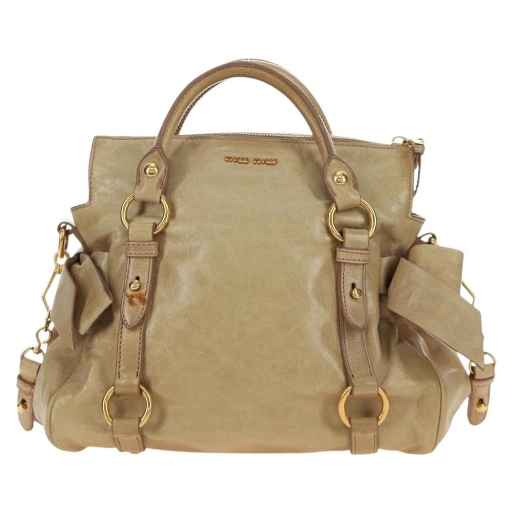 Miu Miu Matelasse Handbag Beige